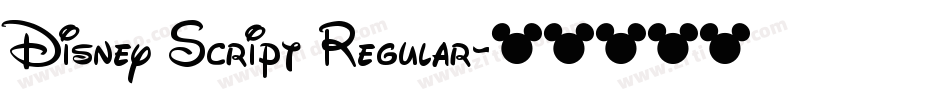 Disney Script Regular字体转换